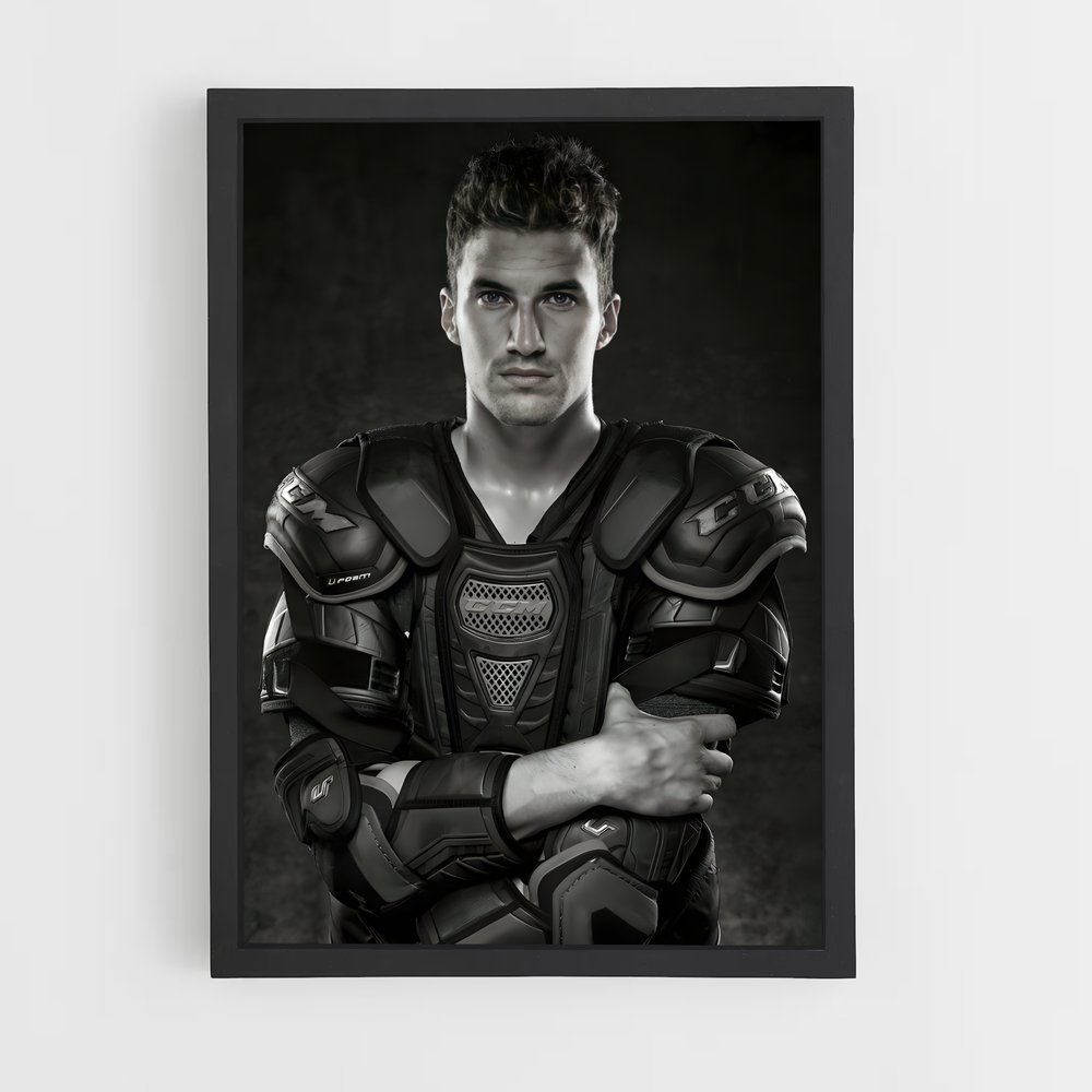 Poster Le Guerrier Stoïque – affiche Hockey sur glace (vue 2)